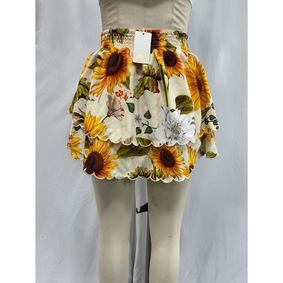 Agua Bendita 'Cooper' White Crepe Skirt Size S - NWT - Picture 3 of 4